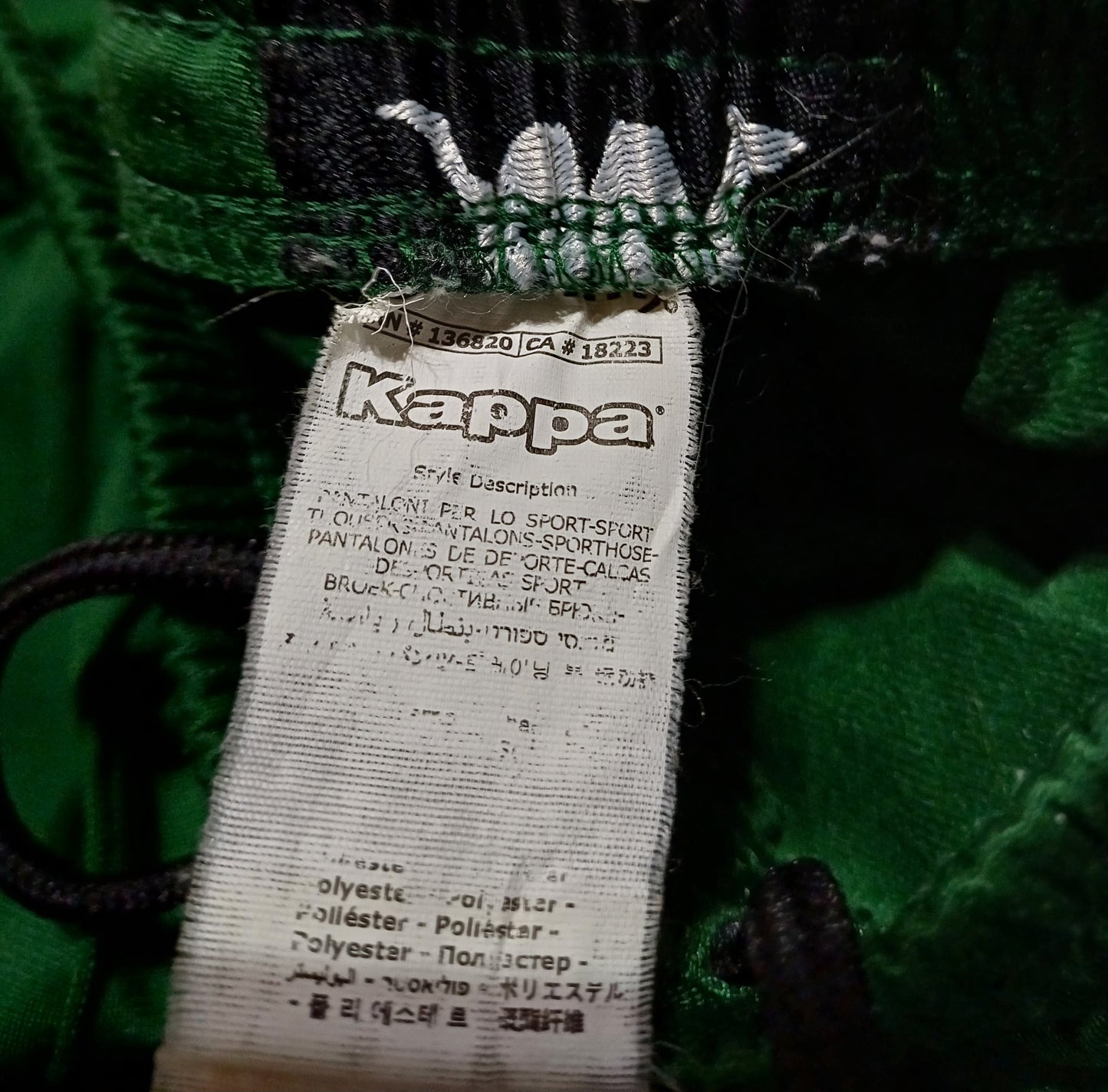 Kappa Taped Track Pants Trousers Mens L