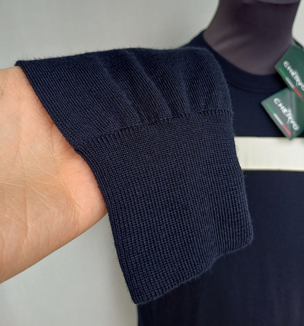 New With Defect Chervo Merino Wool Pullover Sweater Mens S RRP 189€