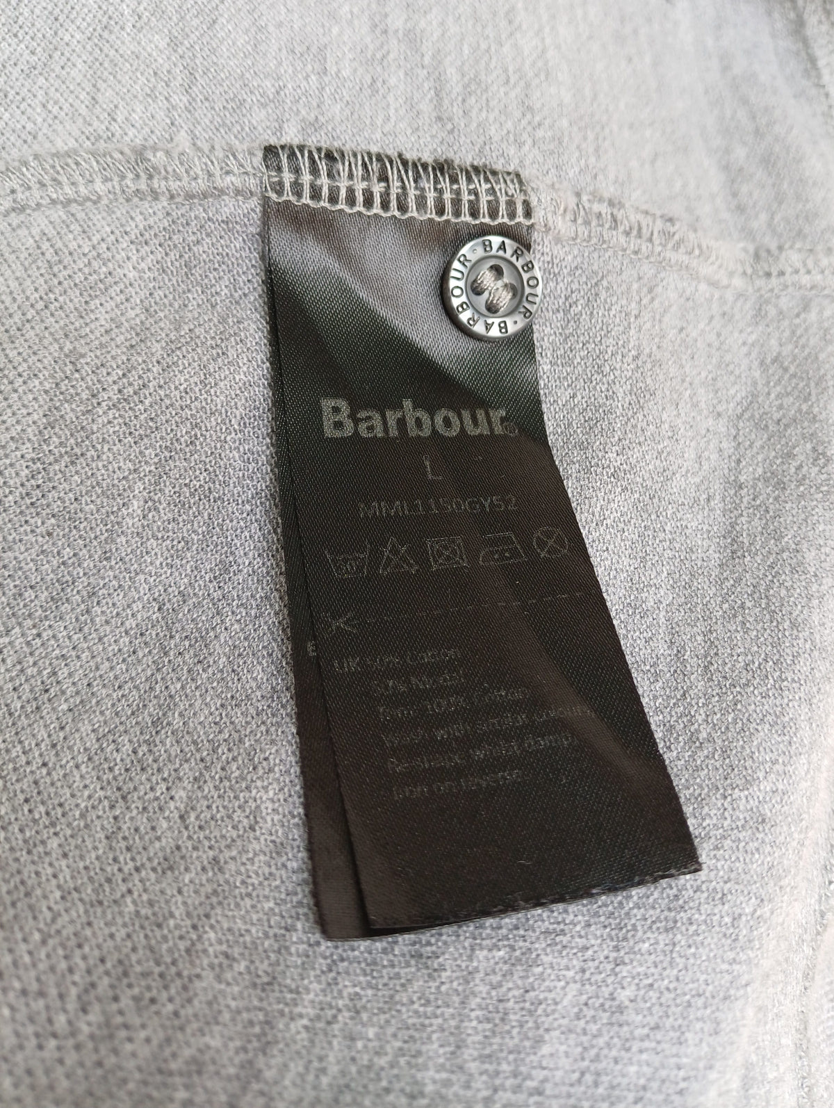Barbour Polo Button Shirt Mens L