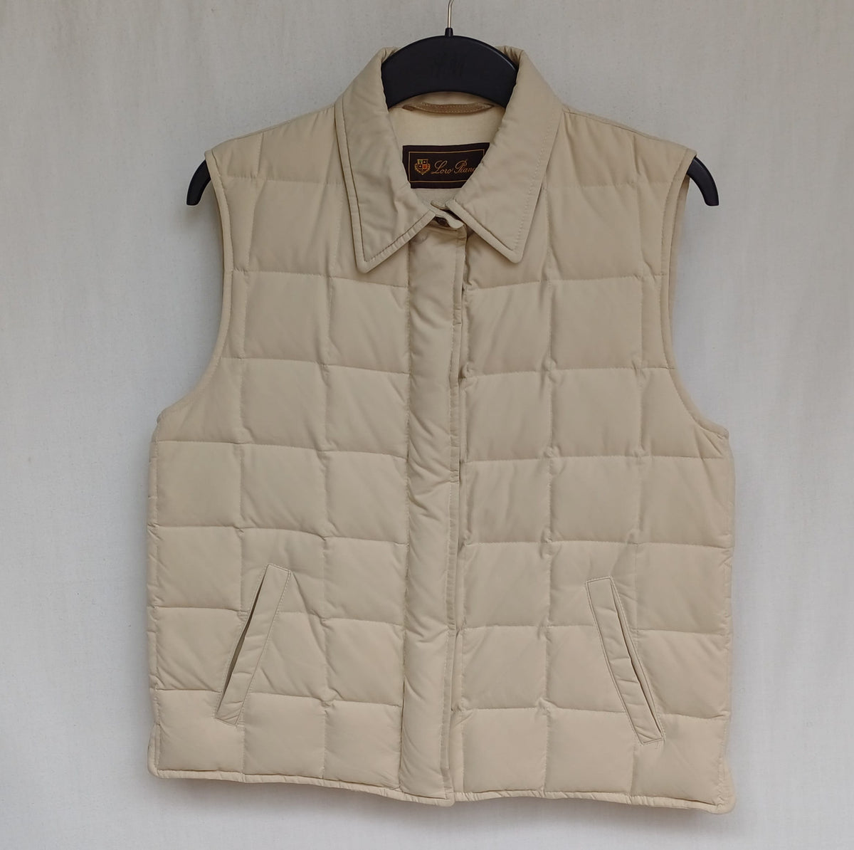 Loro Piana Cashmere Quilted Womens Down Vest Size 42/Large
