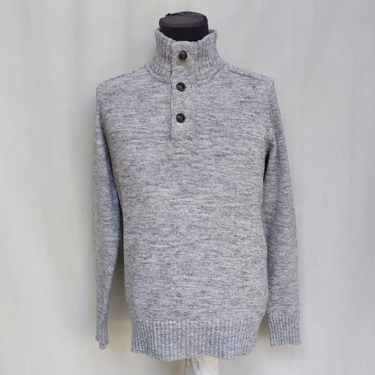 H&M X L.O.G.G High Collar Button Sweater Mens M