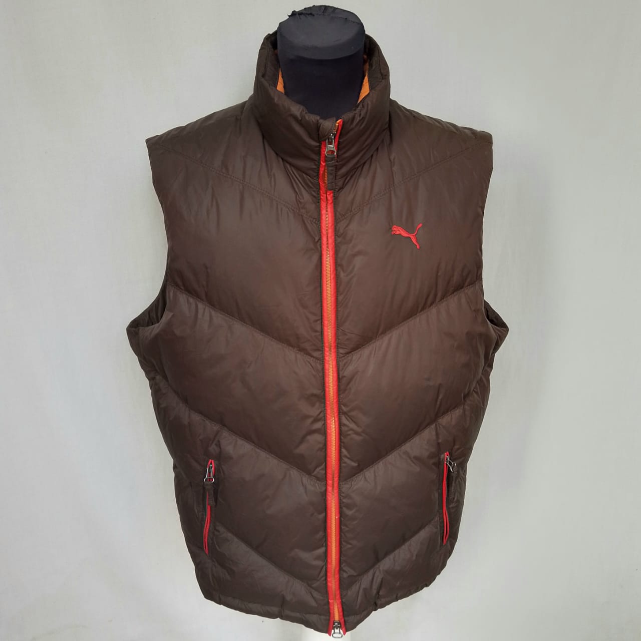 Puma Quilted Puffer Zip Down Vest Mens L