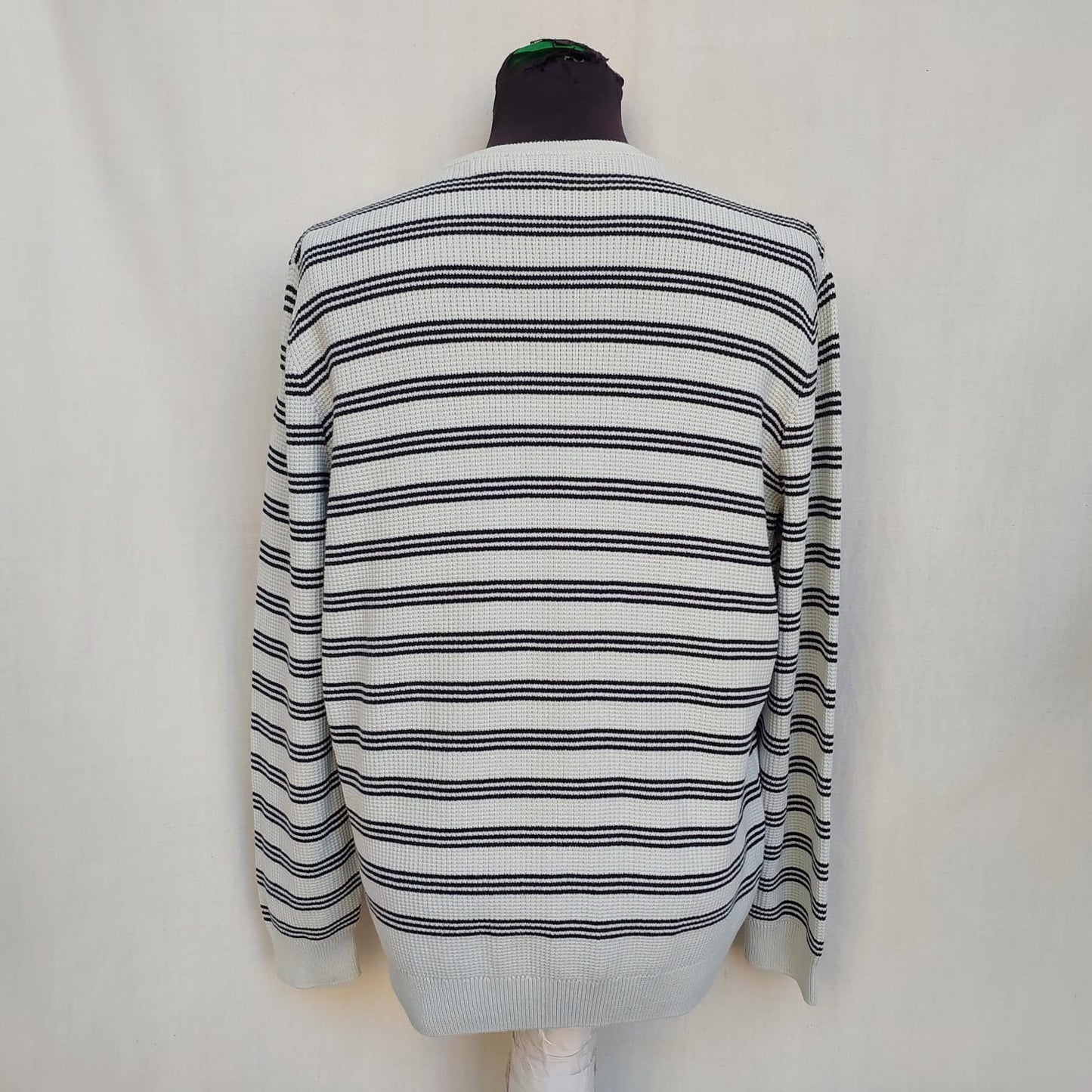 Lacoste 100% Cotton Striped Sweater Mens L