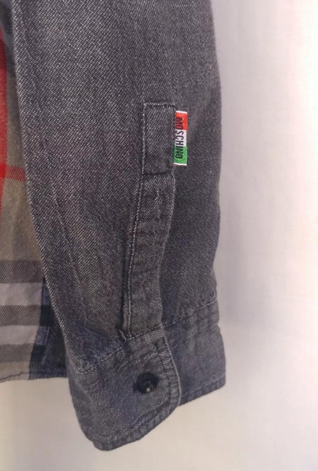 Moschino Jeans Cotton Check Button Down Shirt Mens L