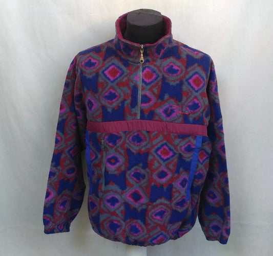 Vintage 90s Fila Magic Line Fleece Polartec Sweater Size M