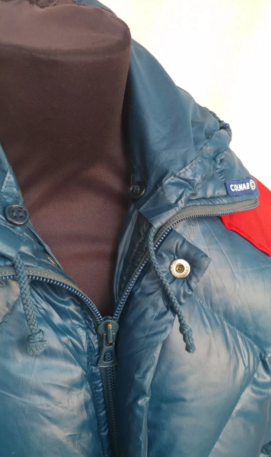 Vintage Colmar Down Puffer Ski Hooded Jacket Mens M