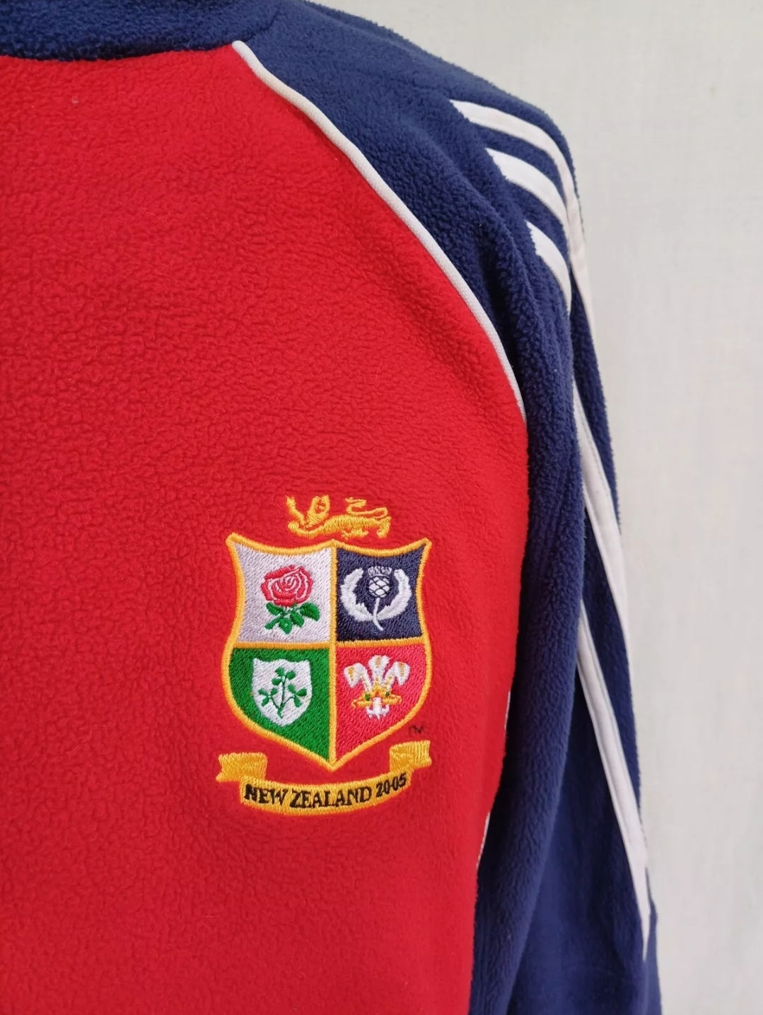 British & Irish Lions 2005 Adidas Training Zip Fleece Pullover Sweatshirt Mens S