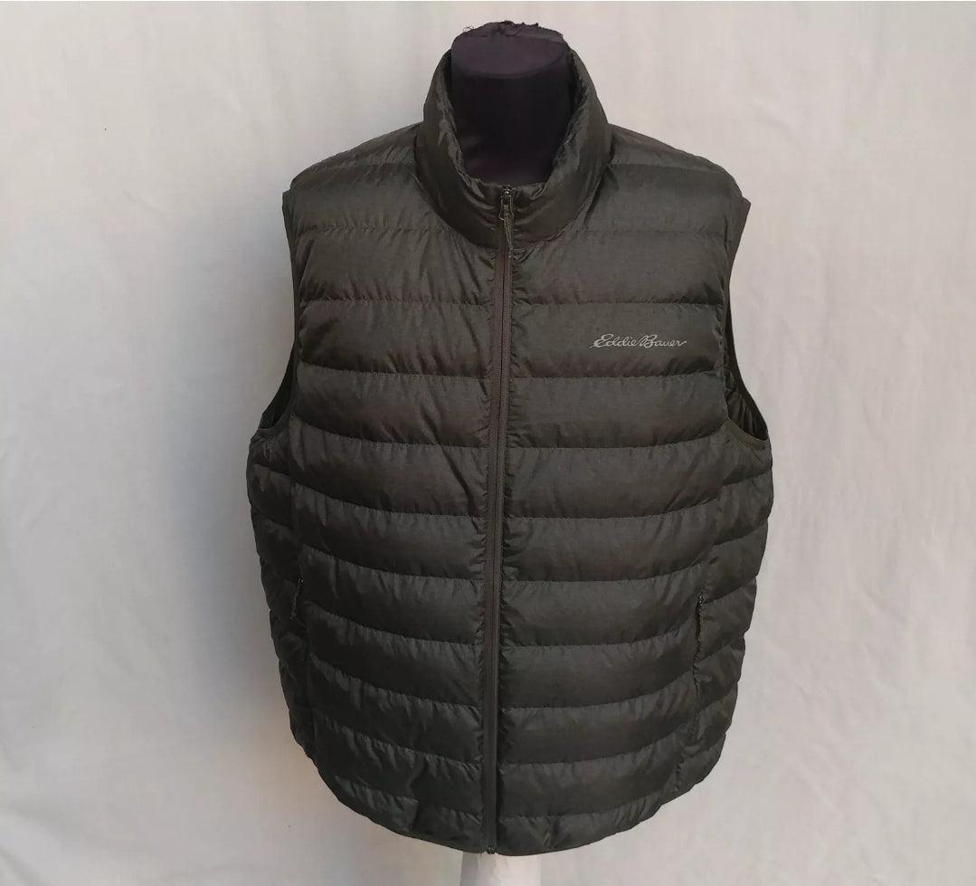 Eddie Bauer Mens Cirruslite EB650 Down Vest Dark Green Lightweight Size XL Top