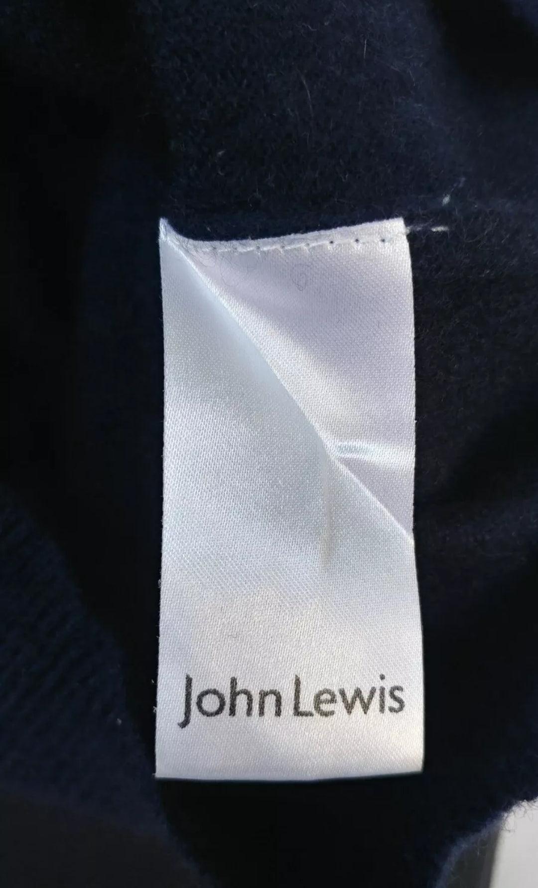 John Lewis Pure Cashmere V-Neck Sweater Mens XL