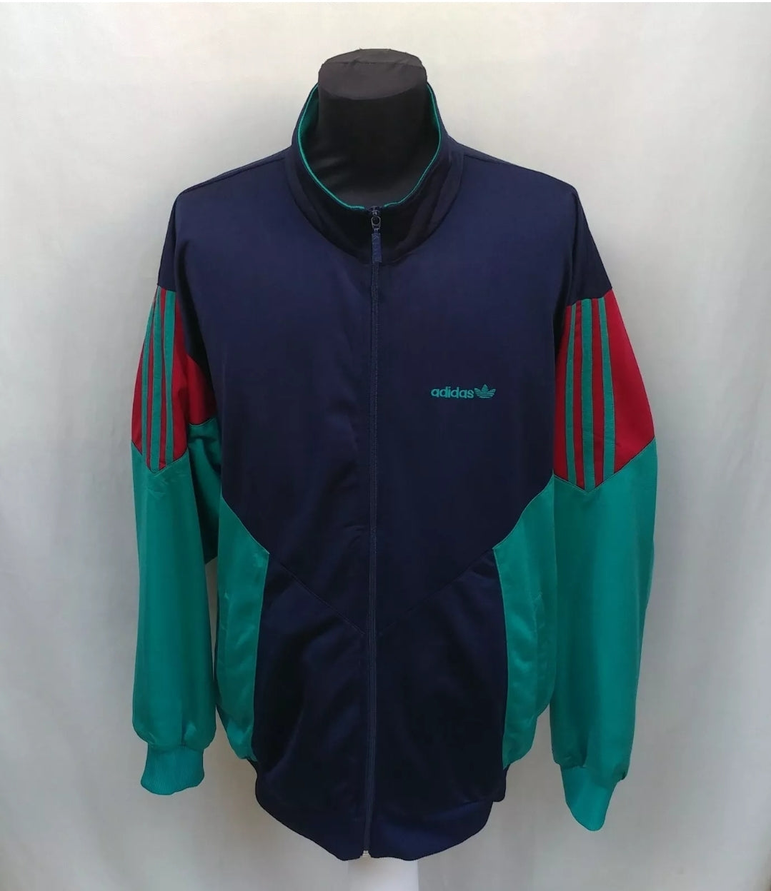 Vintage 90s Adidas Striped Track Top Jacket Mens L