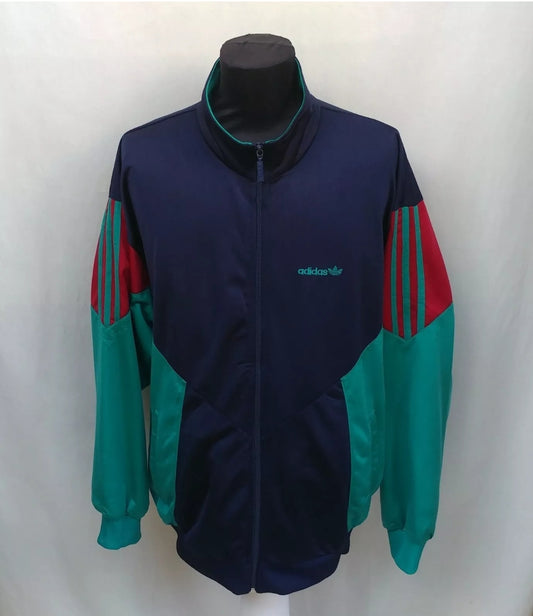 Vintage 90s Adidas Striped Track Top Jacket Mens L