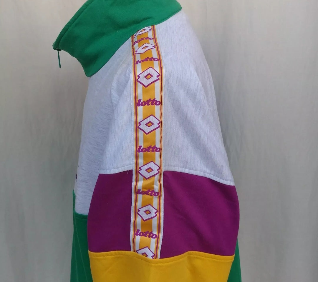 Vintage 90s Lotto Team Sweatshirt Zip Mens XL
