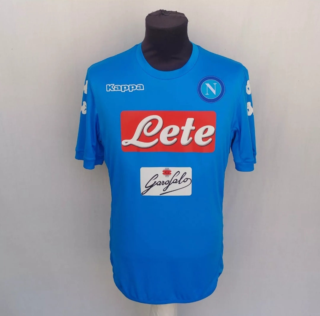 Napoli Italy 2016/2017 Kappa Home Football Shirt Mens M