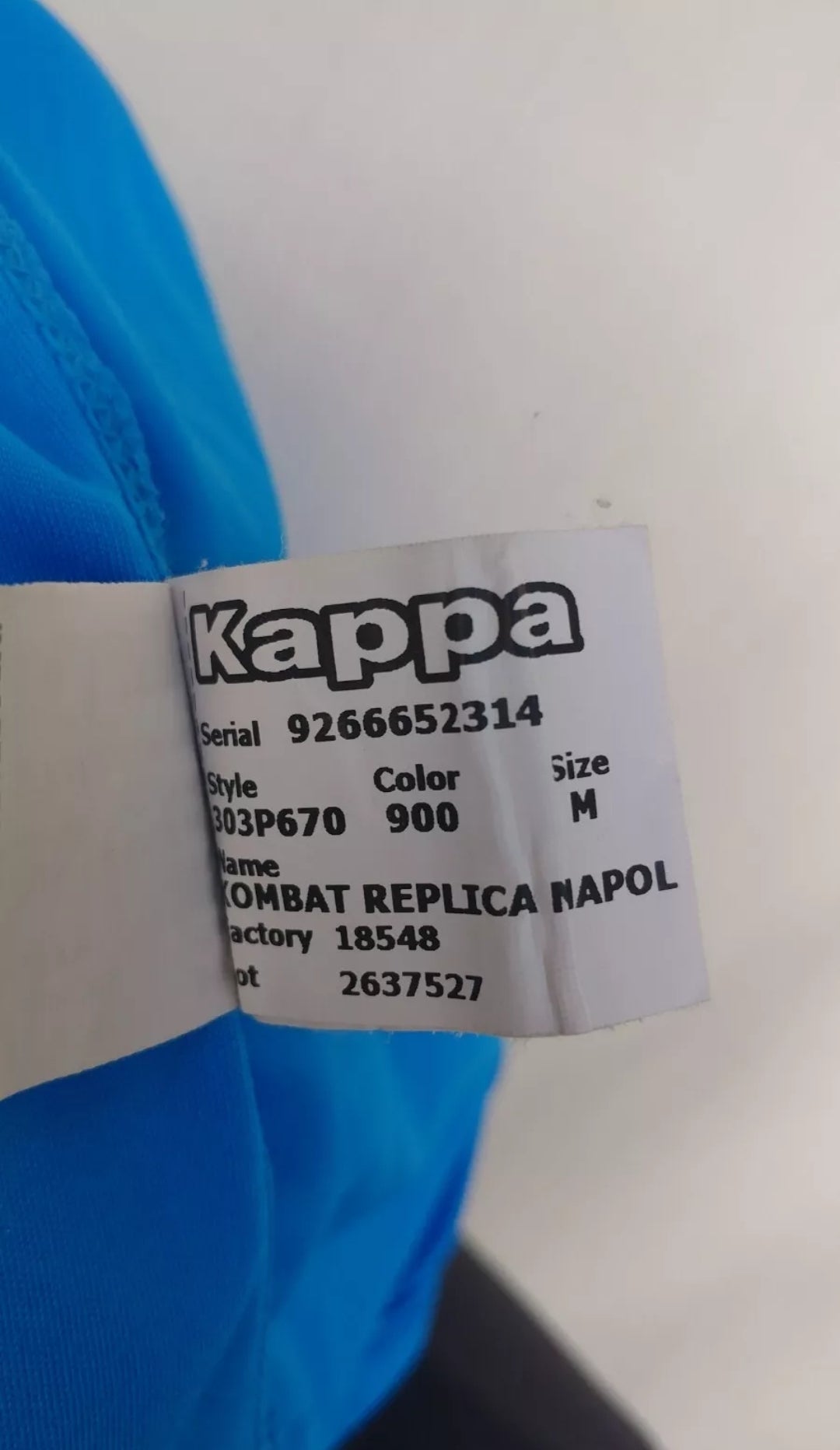 Napoli Italy 2016/2017 Kappa Home Football Shirt Mens M