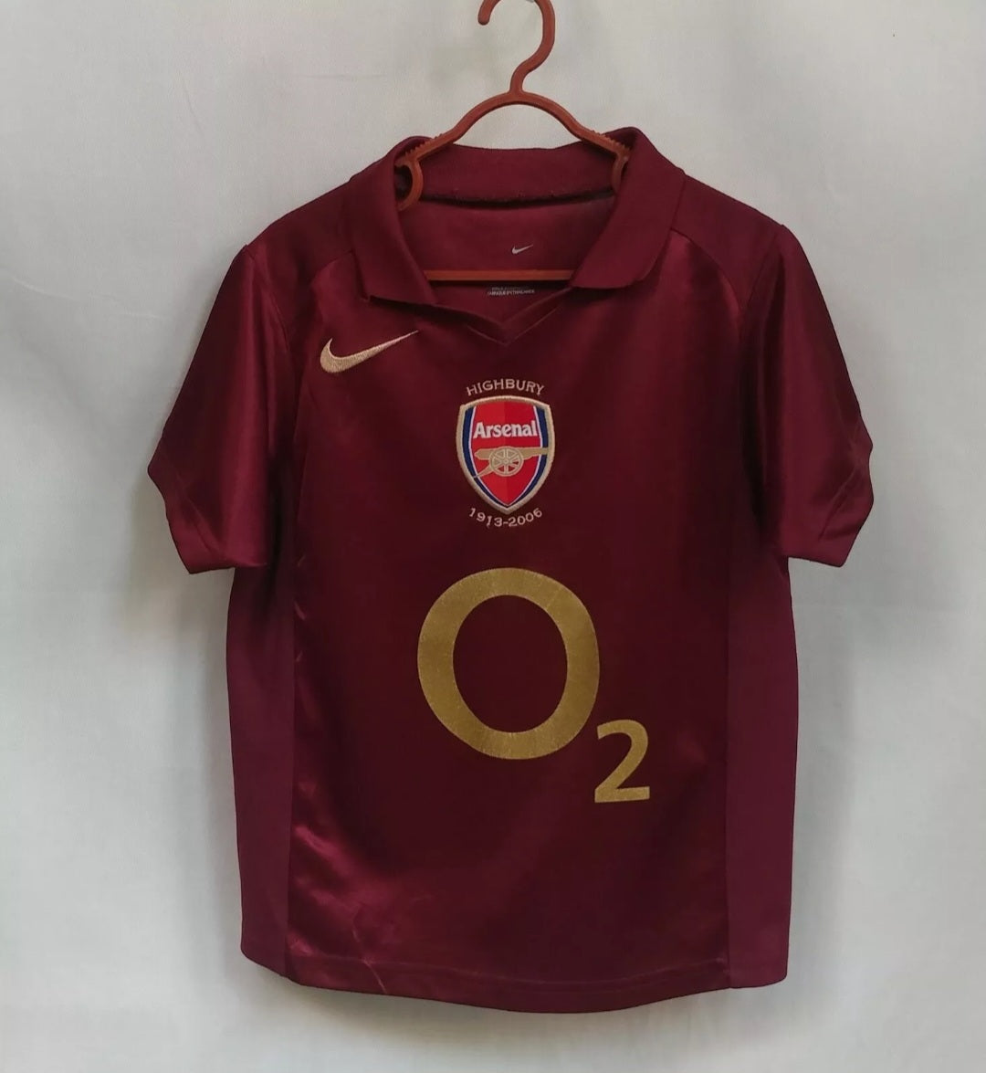 Arsenal 2005/2006 Home Football Nike Shirt Boys S/Age 4-5