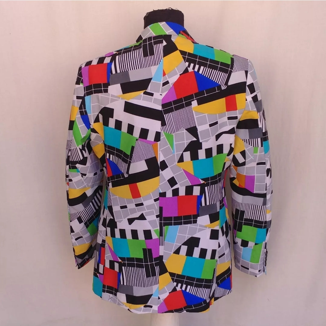 New Without Tags OppoSuits Mens Fun Geometric Festival Blazer Jacket EU 50/US 40