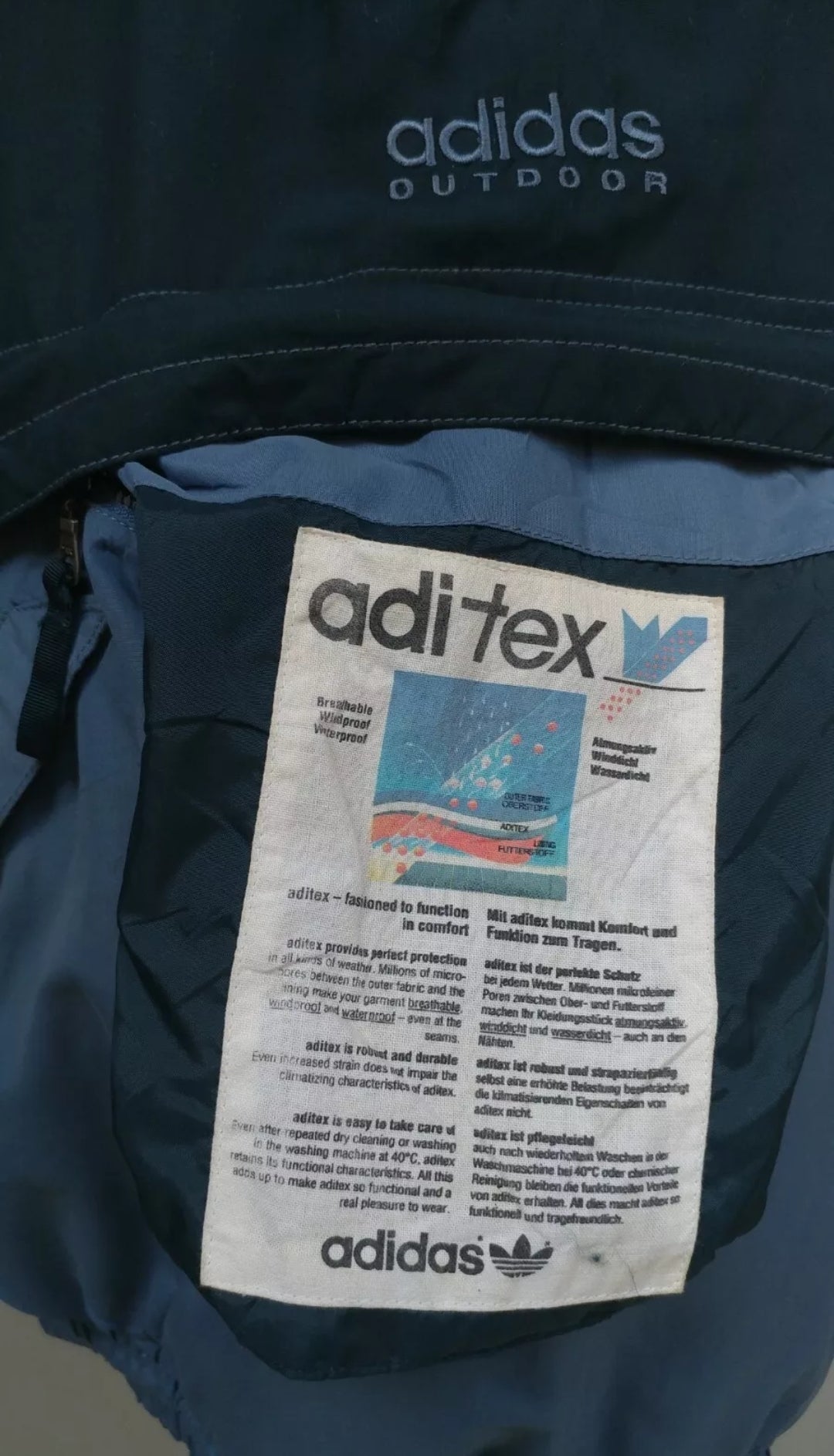 Vintage 90s Adidas Pullover Jacket Mens S