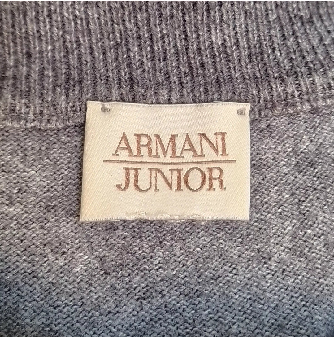 سترة Armani Junior من القطن والصوف بسحاب للأولاد مقاس 16A