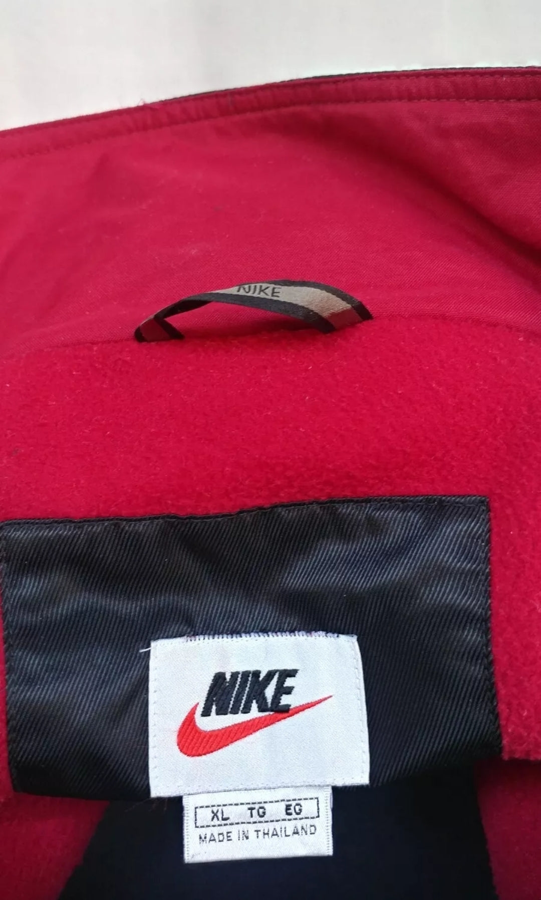 سترة Nike Zip المبطنة ذات السحاب من التسعينيات للرجال مقاس XL