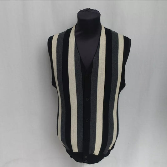 J.Lindeberg 21st Century Merino Wool Sleeveless Button Sweater Vest Mens L