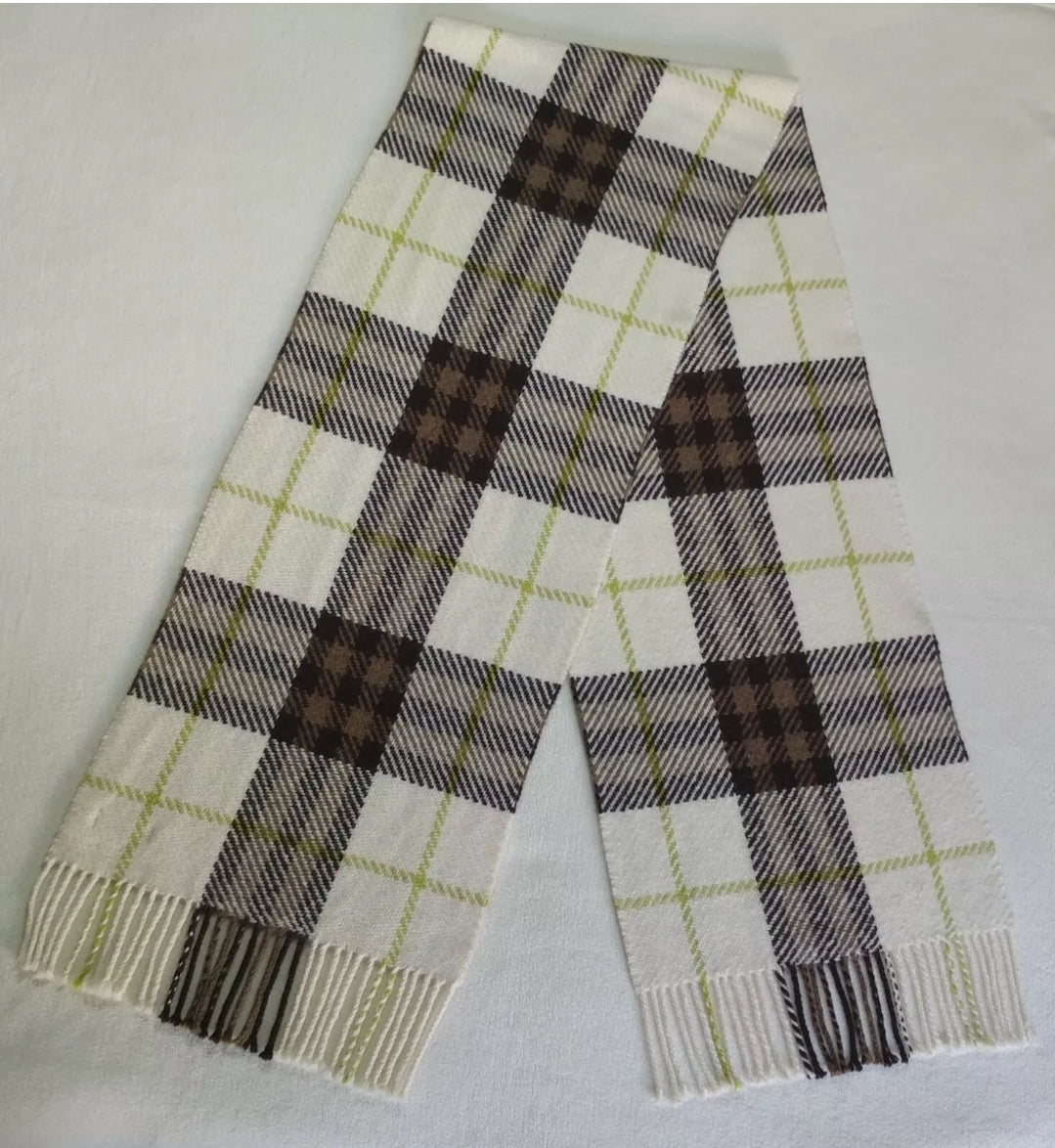 Burberry London 50% Cashmere/50% Wool Check Scarf