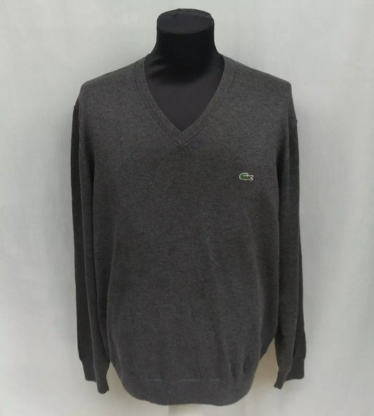 LaCoste 100% Cotton V-Neck Pullover Sweater 6/Mens XL