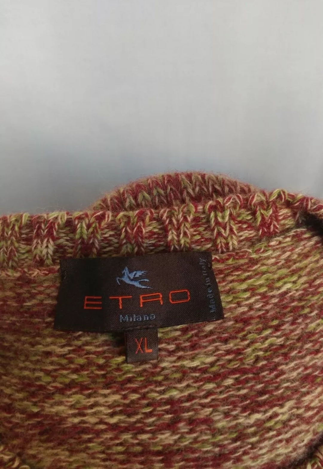 ETRO Milano 100% Merino Wool Pullover Sweater Mens XL