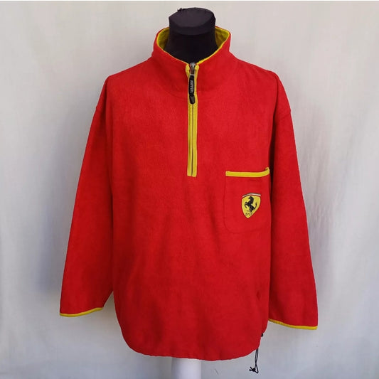 Vinatge 1999 Ferrari Racing Zip Fleece Jacket Mens XL