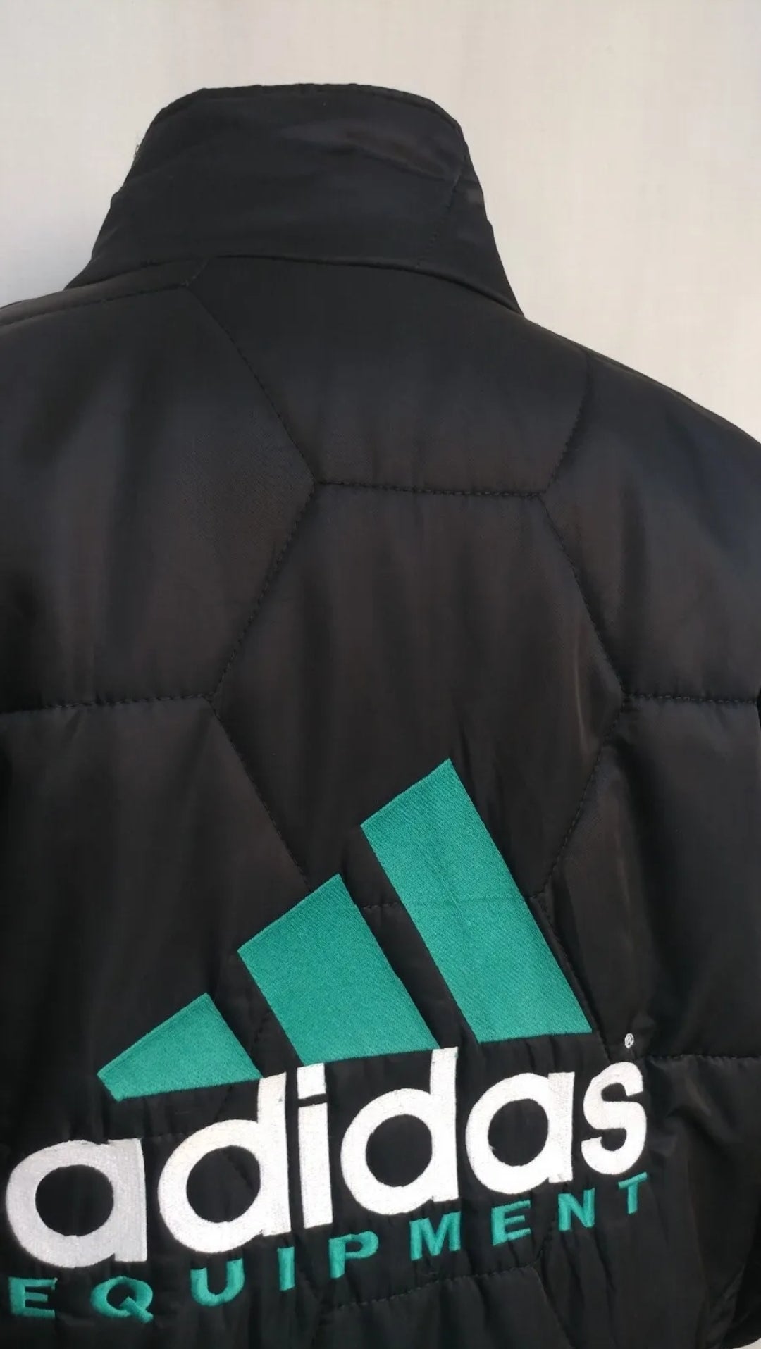 Vintage 90s Adidas Equipment Big Logo Quilted Coat Mens M