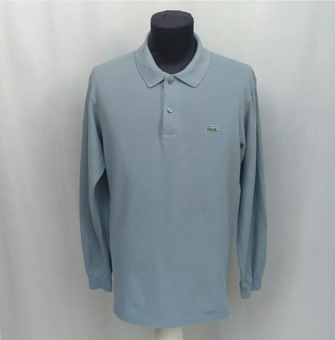 LaCoste Polo Button Shirt Cotton Long Sleeve 4/Mens M