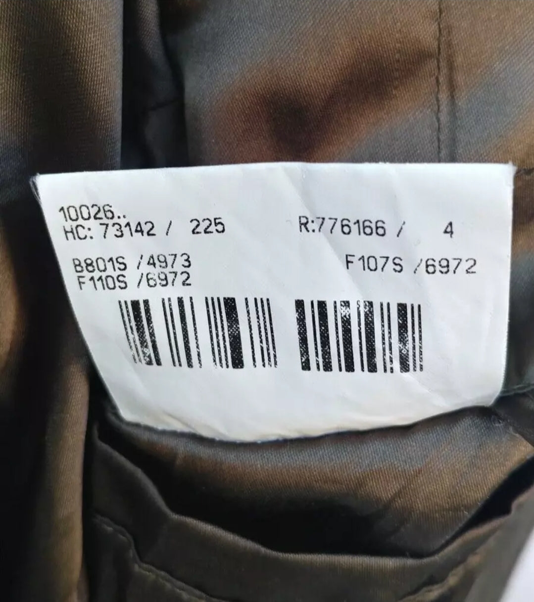 Vintage Thomas Burberry Wool Coat Jacket Dark Green Mens XL