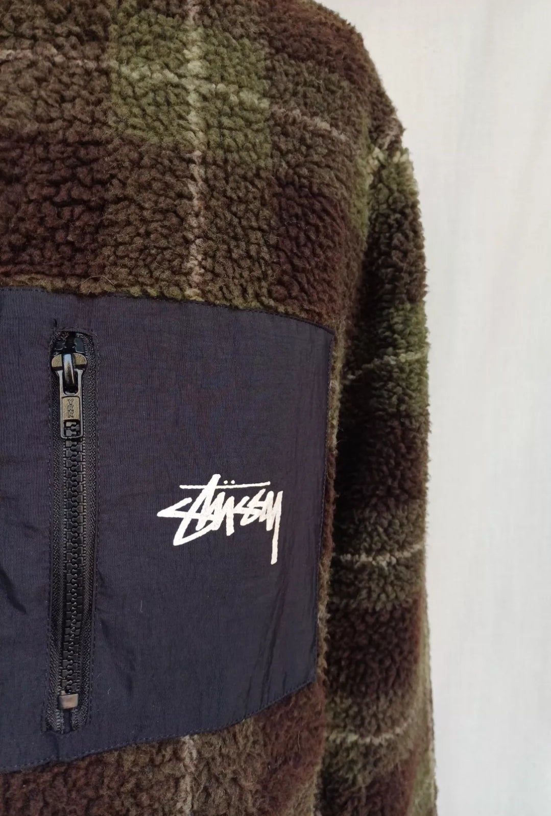 Stussy Australia 2020 Sherpa Zip Fleece Jacket Mens XL