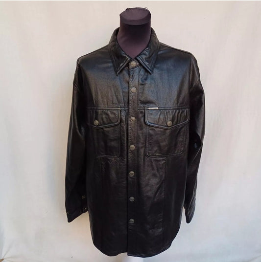 Harley Davidson Snap Lined Motorcycle Real Leather Jacket Mens XL