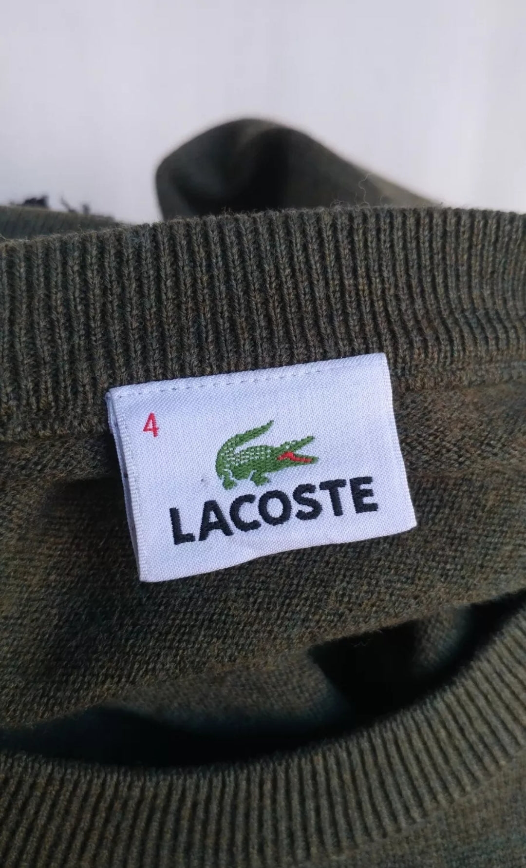 LaCoste Wool/Acrylic Pullover Sweater 4/Mens Medium