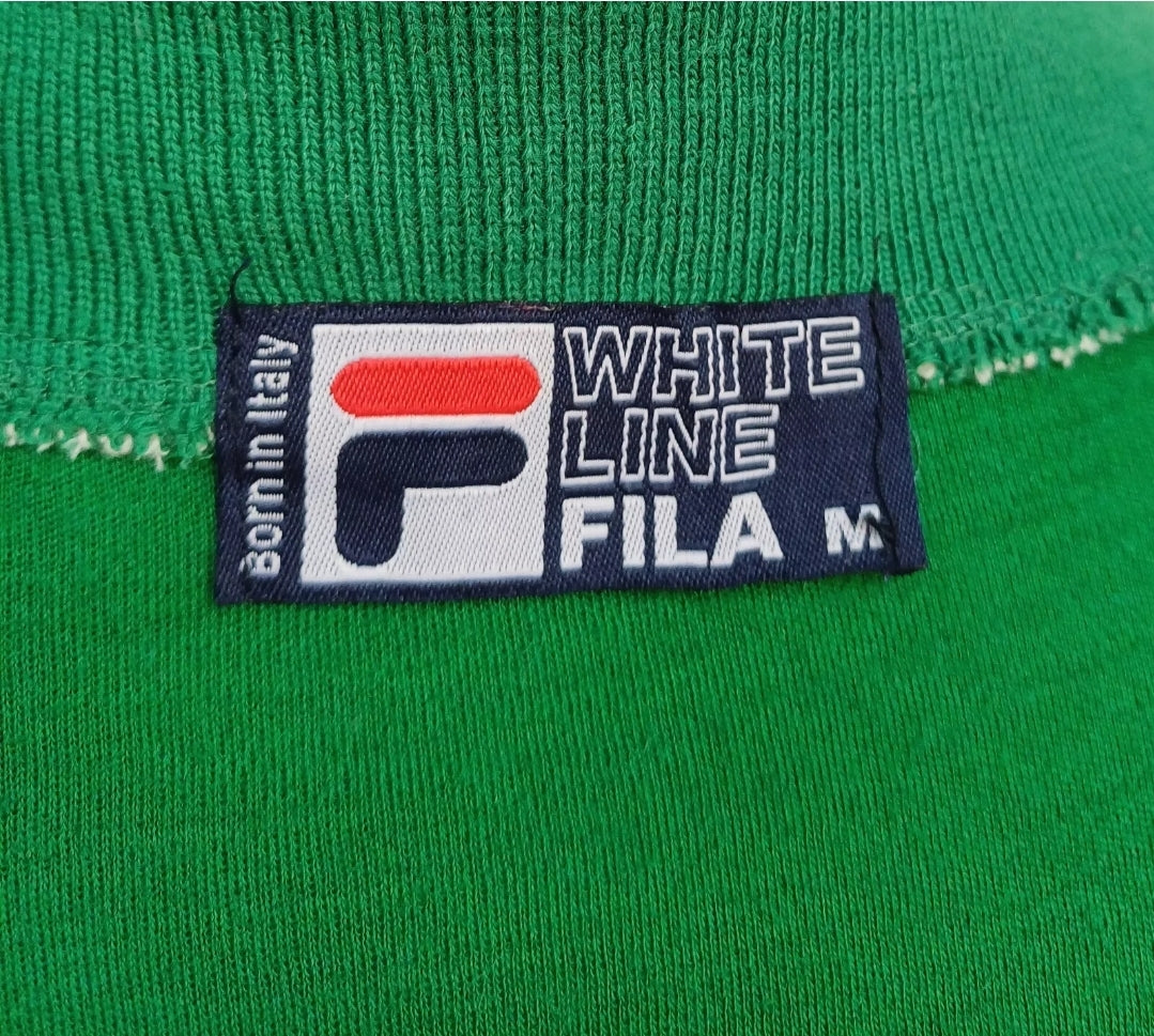 Vintage FILA White Line Acrylic/Wool Track Top Jacket Mens M