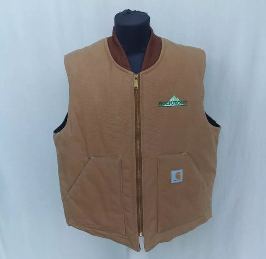 Carhartt V01 Duck Canvas Quilt Lined Vest Mens XL