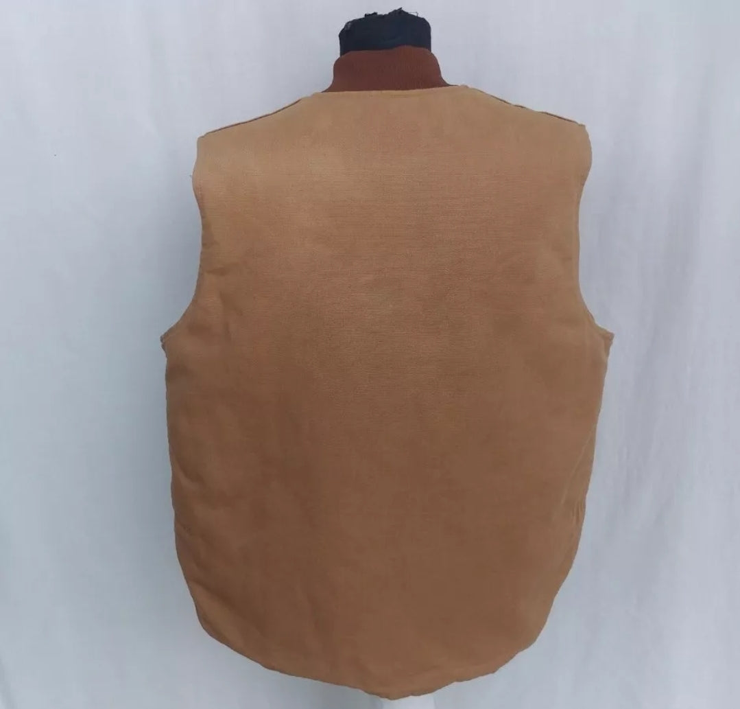 Carhartt V01 Duck Canvas Quilt Lined Vest Mens XL