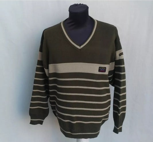 Paul & Shark Yachting Wool/Acrylic Striped Sweater Mens XL