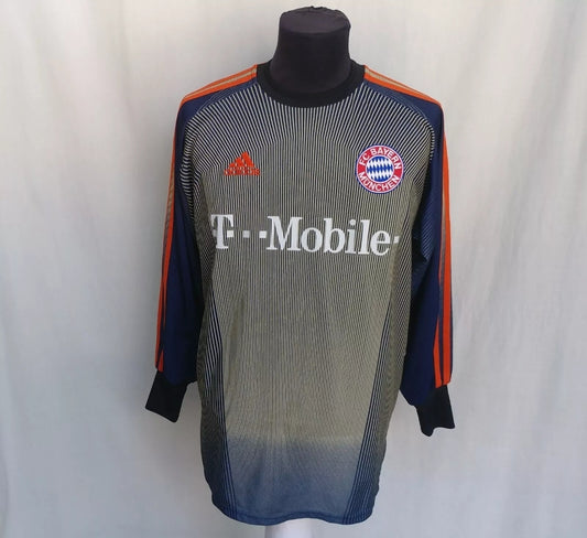 Bayern Munich #1 Kahn 2003/04 Goalkeeper Football Adidas Shirt Mens S