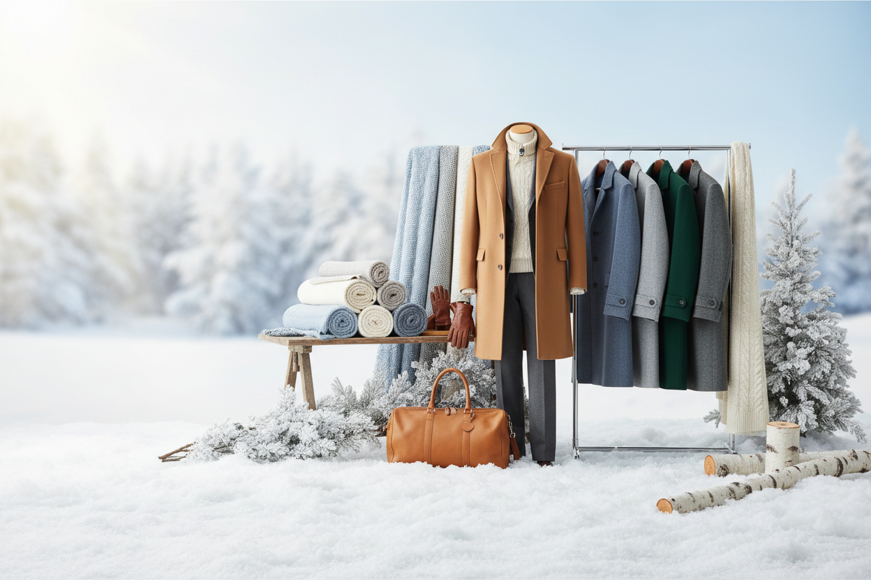 Bright Men's Winter Clothing Banner