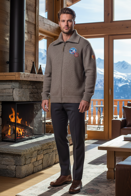 Bogner Fire + Ice Full Zip Wool Cardigan Sweater Size 56/Mens 2XL