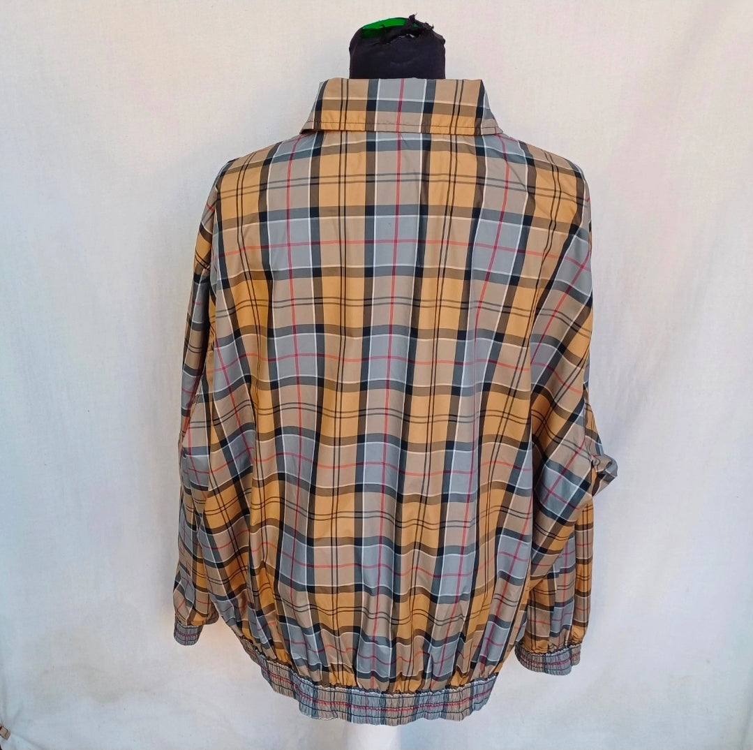 Barbour T533 AYR Reversible Check/Plaid Bomber Jacket Mens 2XL