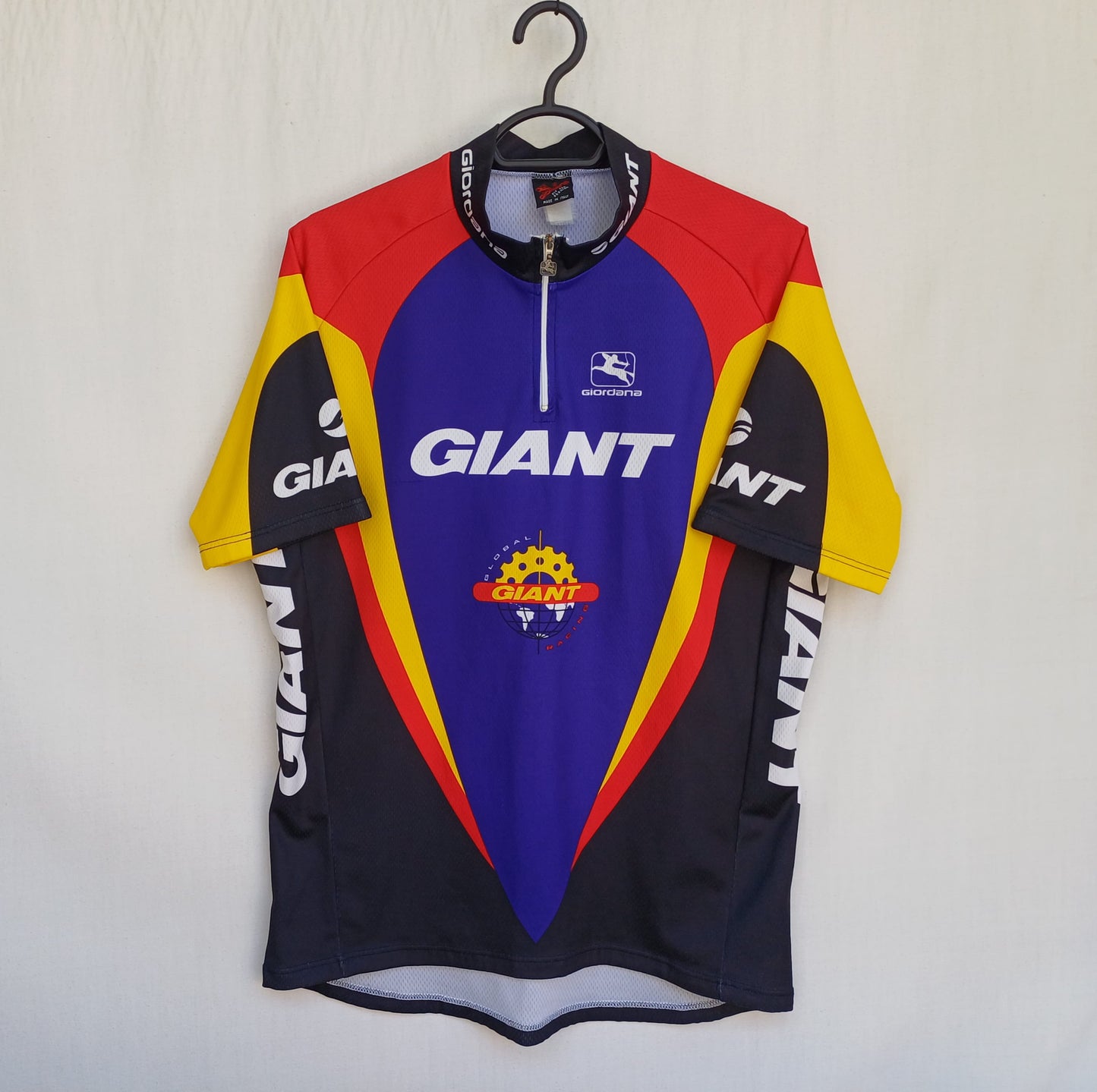 Vintage Giant Giordana 1/4 Zip Cycling Jersey Mens XL