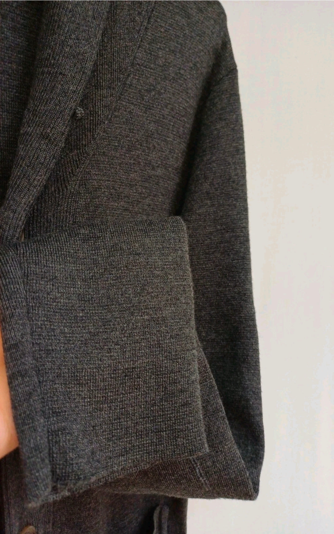 Kenzo Shawl Neck Pure Wool Button Cardigan Pockets Sweater Mens L