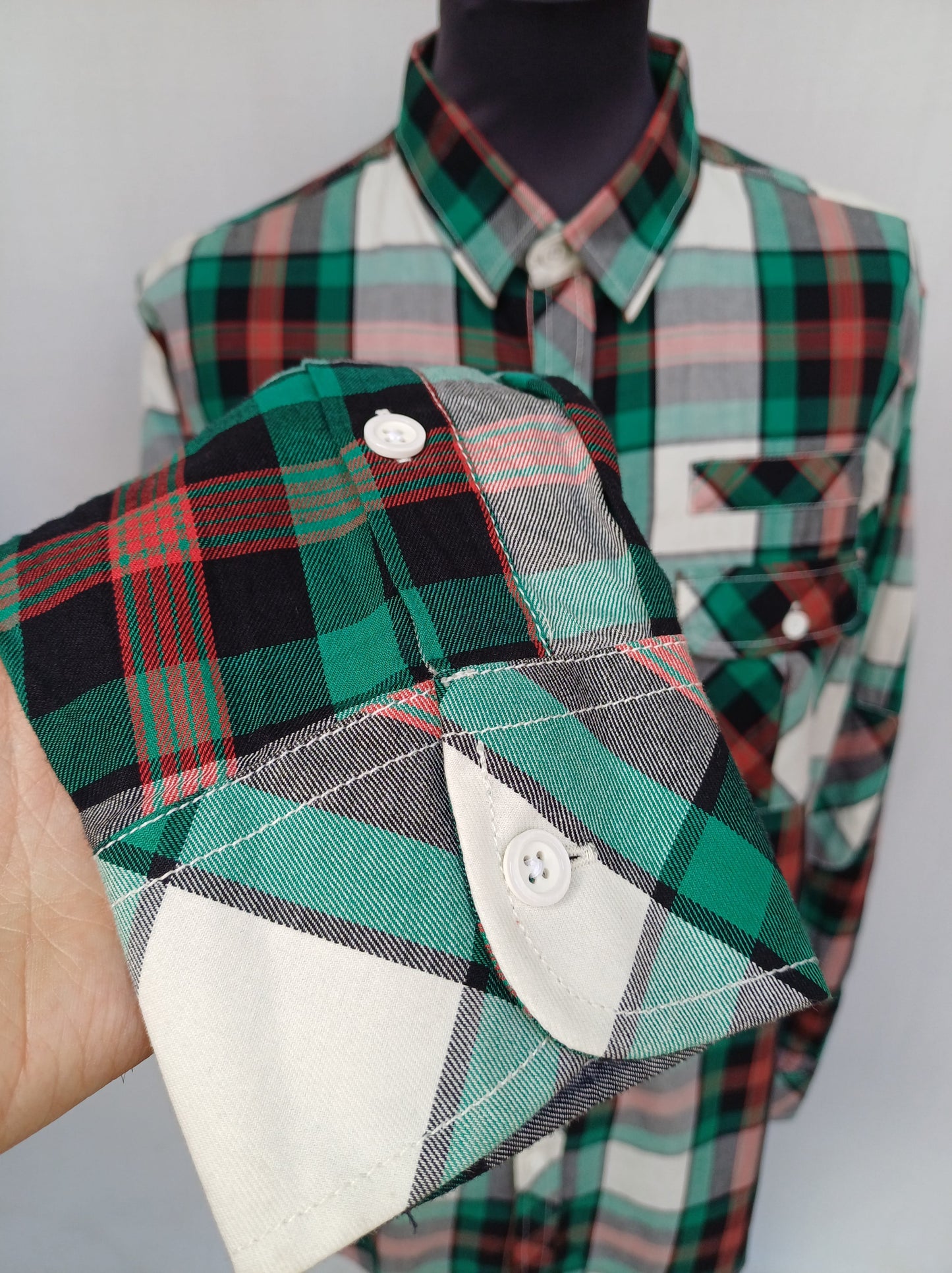 New With Tags Zara Man Checkered Plaid Cotton Button Up Flannel Shirt Mens XL