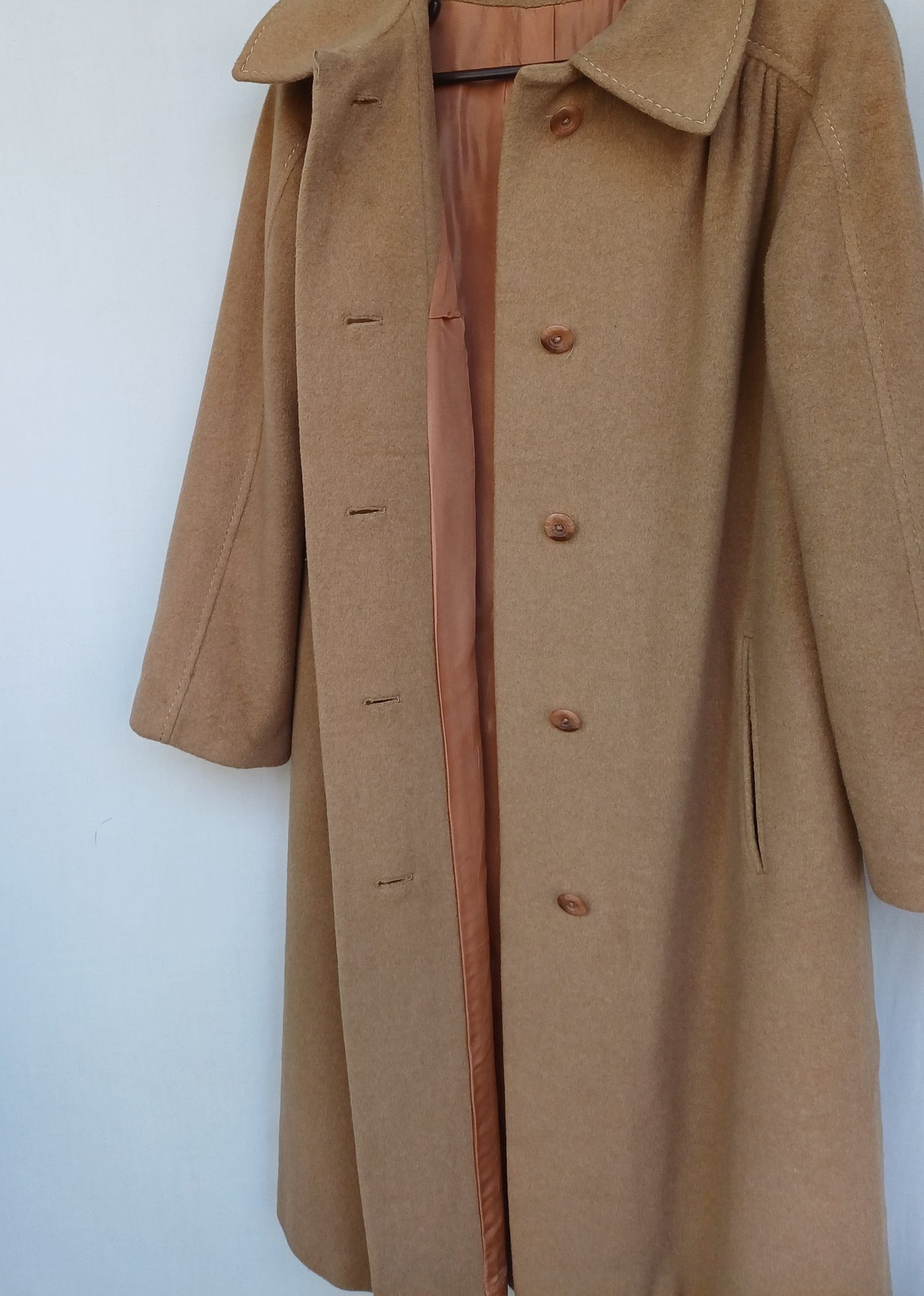 Vintage Julius Womens Button Cashmere/Wool Coat Size UK 17/EU 44/Large