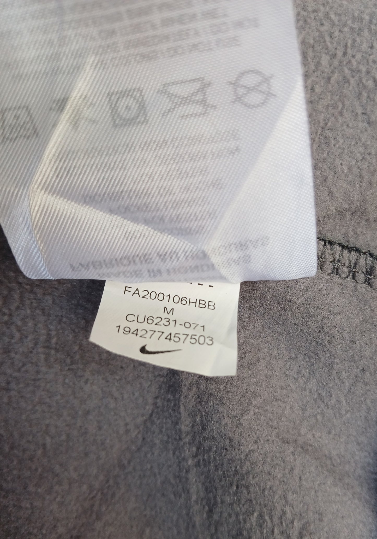 Nike Standard Fit Full Zip Training Hoodie Mens M