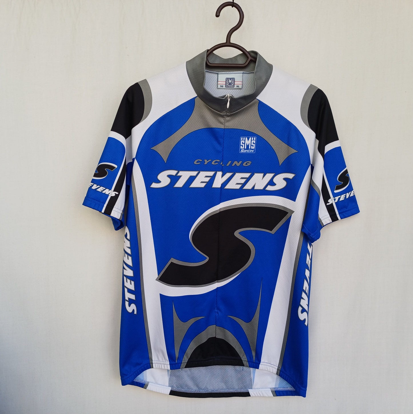 Vintage Stevens SMS Santini Short Sleeve Cycling Jersey Mens L