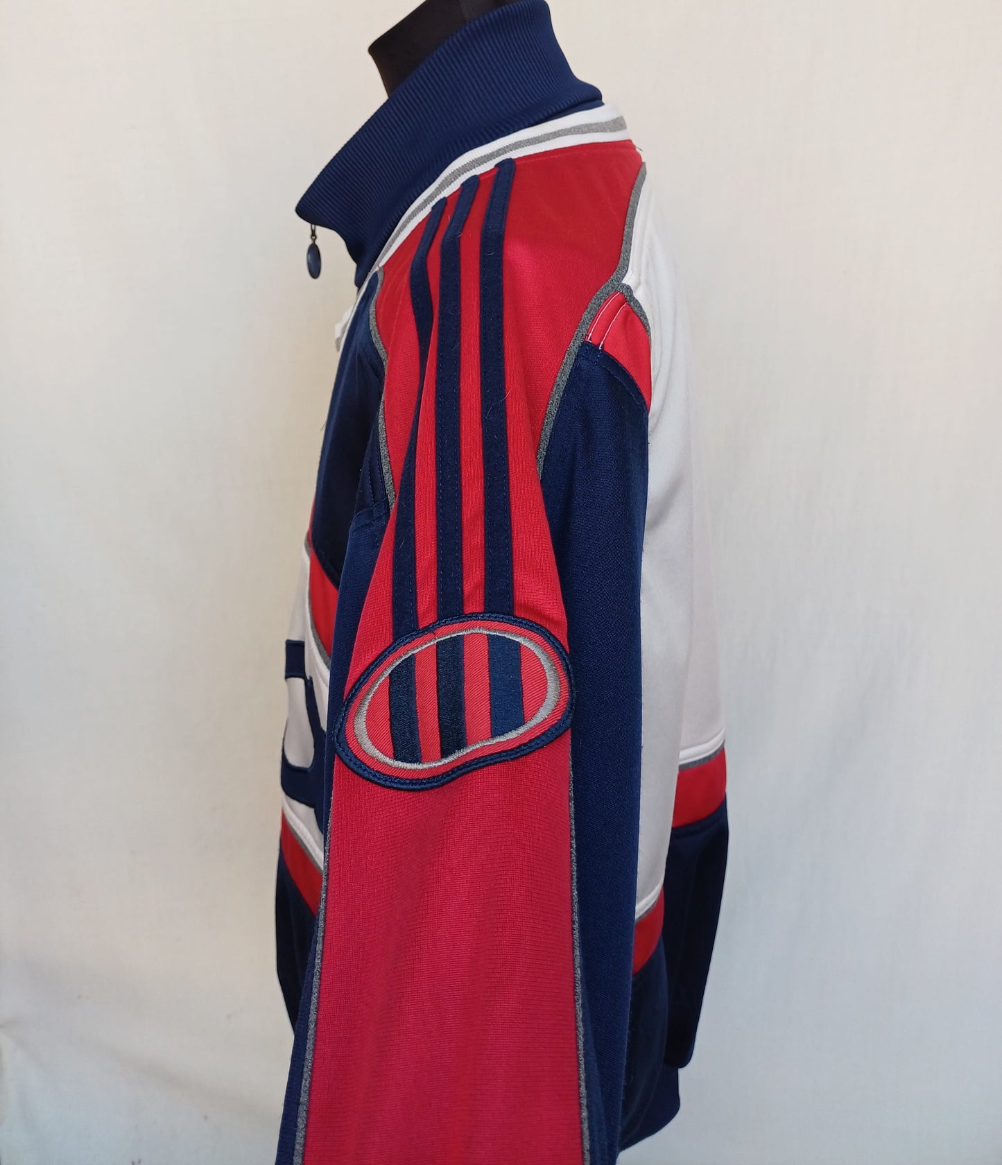 Vintage 90s Adidas Big Logo Zip Track Top Jacket Mens L