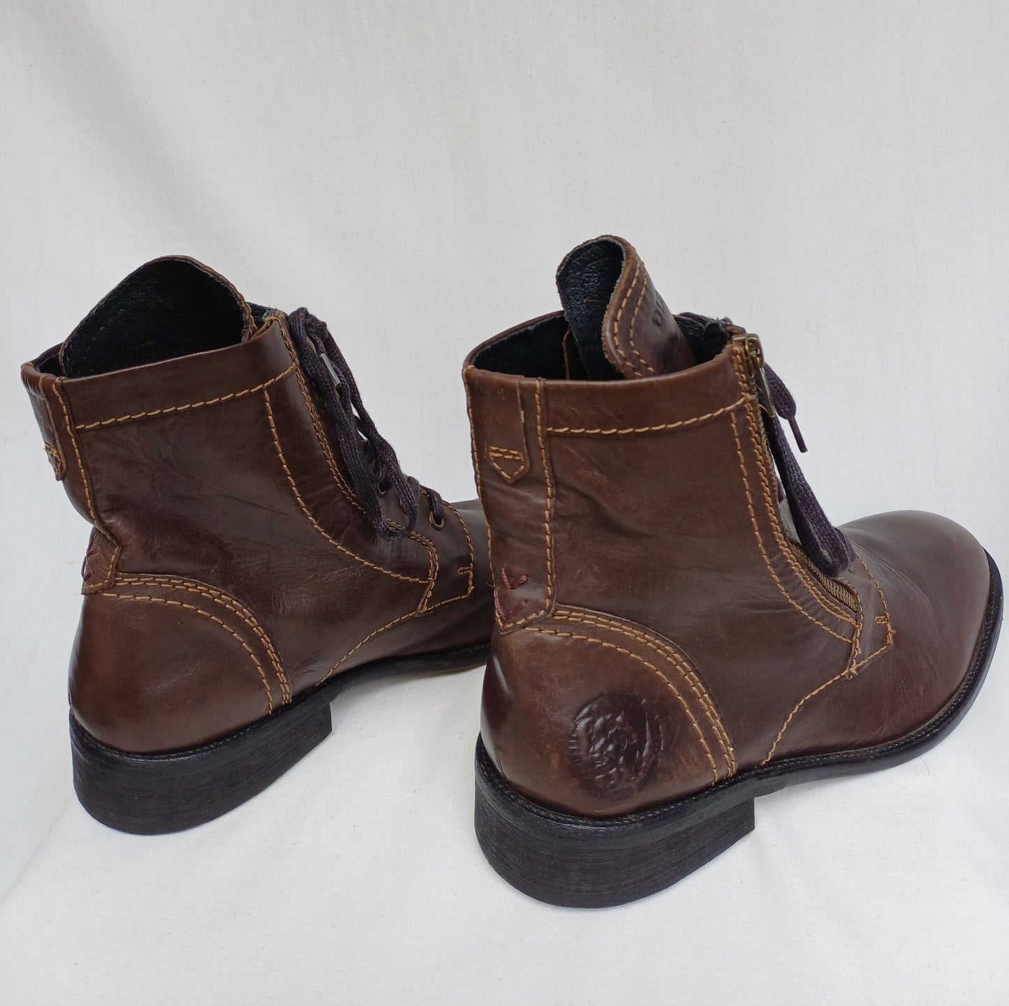 Diesel Men's Genuine Leather Boots Size EU 44